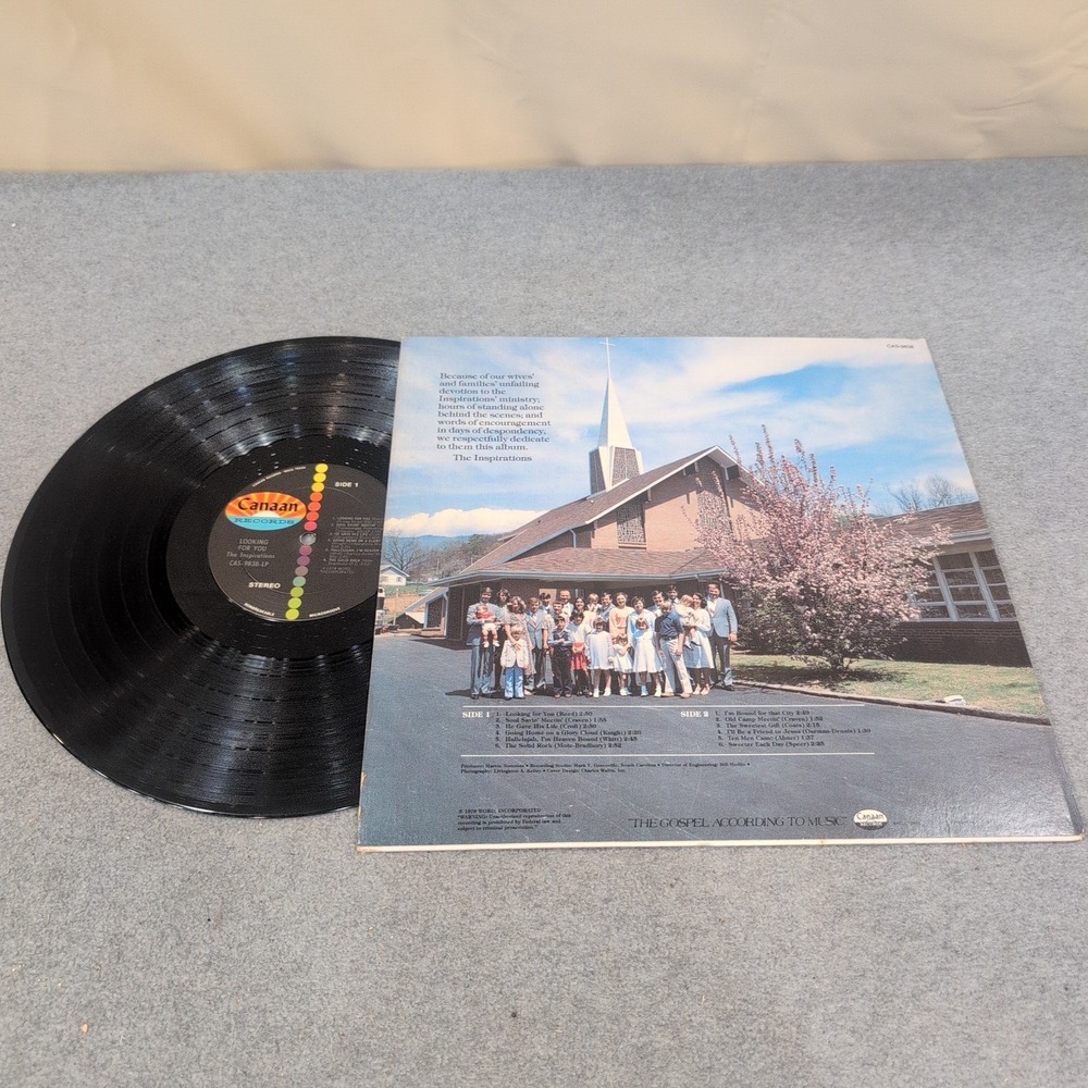 The Inspirations Looking For You Vinyl LP Canaan Records Southern Gospel - Picture 2 of 2